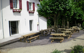 Hormigón impreso. Exterior de caserío