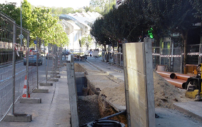 Canalización de saneamiento en Calle Balleneros. Donostia