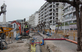 Canalización Paseo de La Concha.  Donostia - San Sebastián