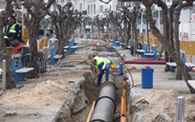 Canalización Paseo de La Concha.  Donostia - San Sebastián