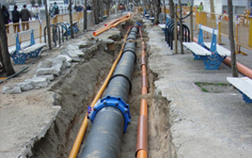 Canalización Paseo de La Concha.  Donostia - San Sebastián