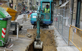 Canalización varias. Calle Fuenterrabia. Donostia