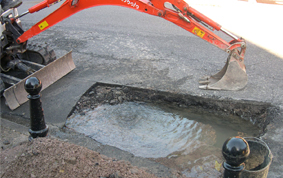 Avería de agua en Añorga Txiki