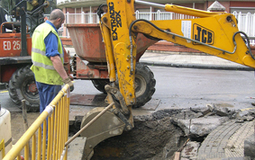Canalización de agua en Podavines