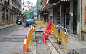 Canalización de alumbrado en Calle San Bartolomé