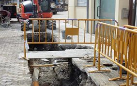 Canalización de gas en Calle Amezketa. Donostia - San Sebastián