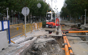 Canalización de gas en Avenida Libertad (ampliación de Parking Okendo)