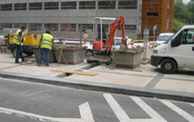 Canalización de gas en Avenida Tolosa. Donostia - San Sebastián