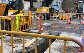 Canalización de gas en Avenida Zarautz. Donostia - San Sebastián