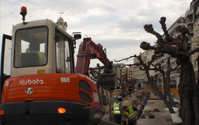 Canalización de gas en Paseo de La Concha