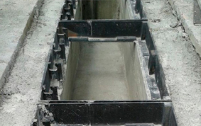 Canaleta recogida de pluviales en Mateo Errota