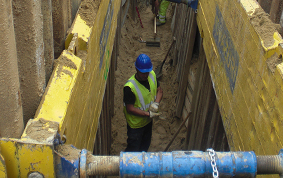 Renovación en red de saneamiento en Infanta Cristina. Ondarreta