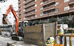 Canalización de agua y saneamiento en Calle Balleneros. Donostia - San Sebastián