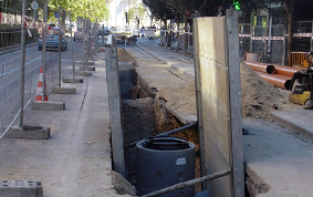 Canalización de agua y saneamiento en Calle Balleneros Donostia - San Sebastián