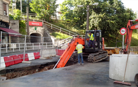 Canalización de saneamiento en Herrera