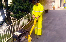 Pavimentación con aglomerado en rampa en Calle San Bartolomé