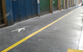 Hormigón impreso en Callejón Iruresoro